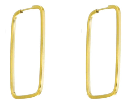 Brinco argola Retangular