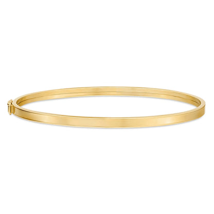 Pulseira Bracelete em Ouro 18 K Fio Quadrado
