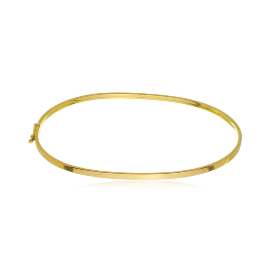 Pulseira Bracelete em Ouro 18 K Fio Quadrado