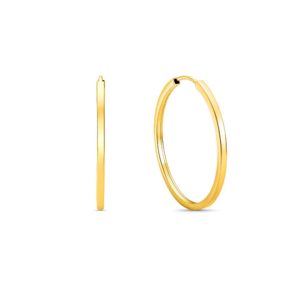 BRINCO ARGOLA INFANTIL 10 MM EM OURO 18K 750