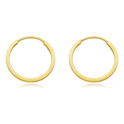 BRINCO ARGOLA INFANTIL 10 MM EM OURO 18K 750