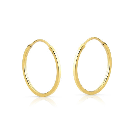 Brinco ouro 18 k 14mm