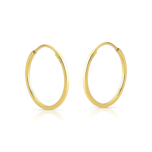 Brinco ouro 18 k 14mm