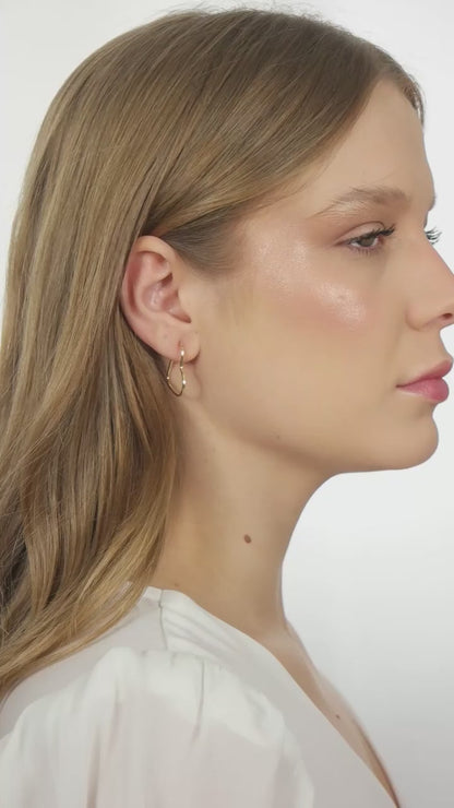 Brinco Ouro 18k Argola Coração